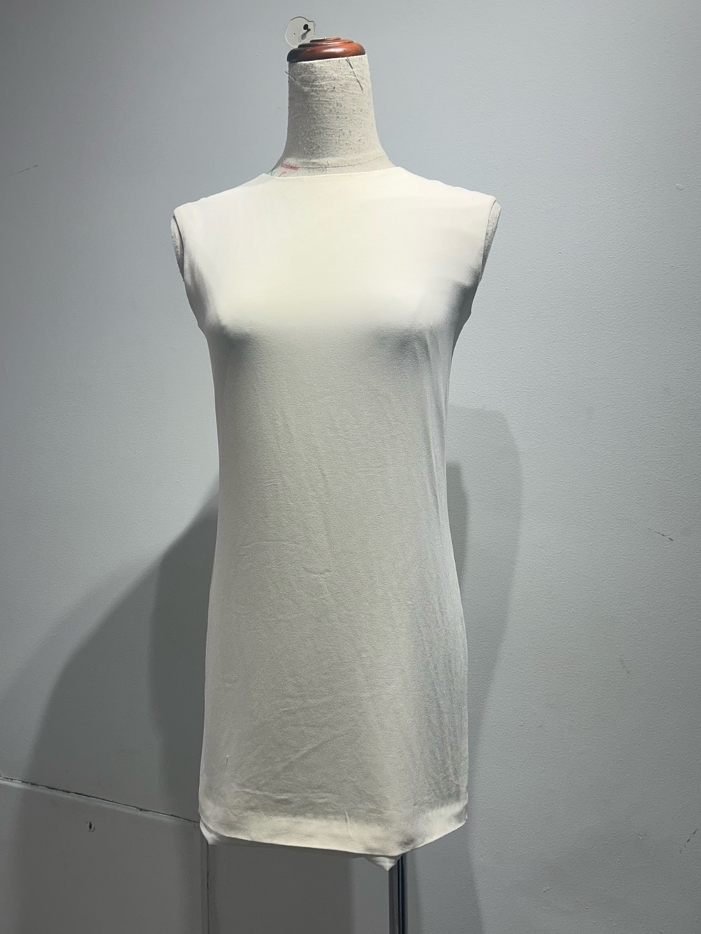Helmut Lang Tank Dress Size 0-2 Stretchy cream white Italian fabrics